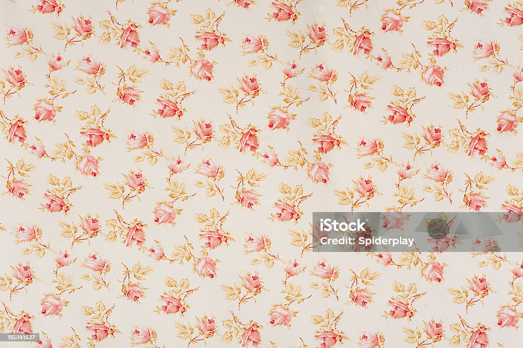 Eydies Rose Drop Floral Antique Fabric  Wallpaper - Decor Stock Photo