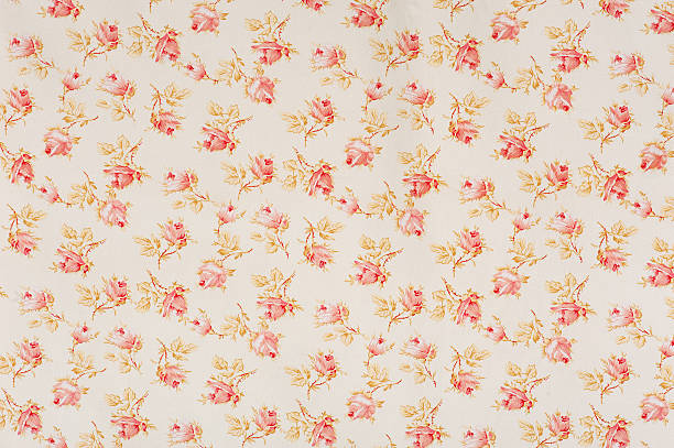 Eydies Rose Drop Floral Antique Fabric  vintage flowers stock pictures, royalty-free photos & images