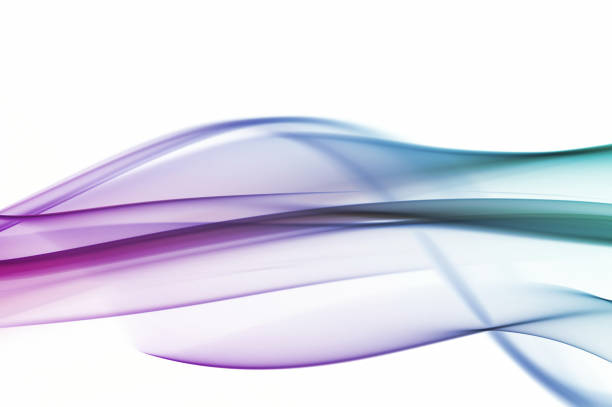 istock Graduated silky smoke from purple to green 155141664