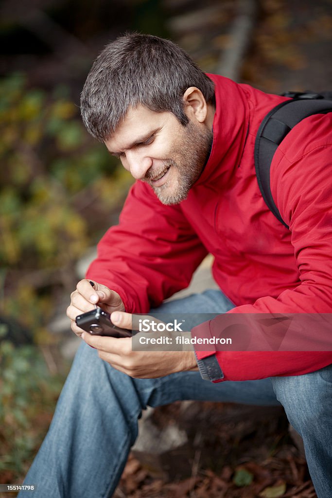 Sorridere i turisti - Foto stock royalty-free di Adulto