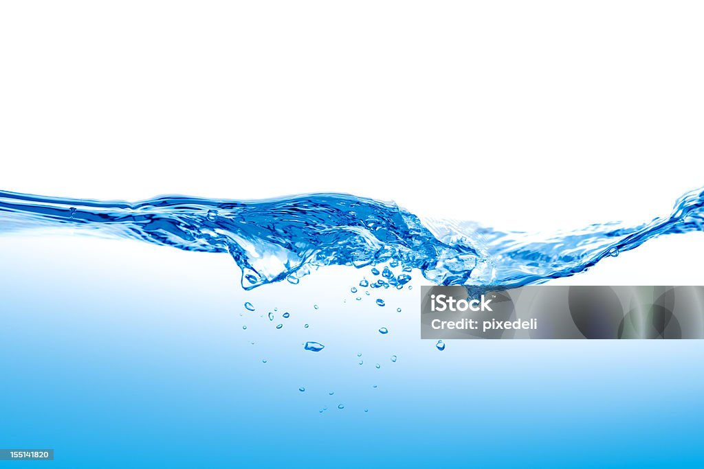 Água azul clara onda descidas - Foto de stock de Azul royalty-free