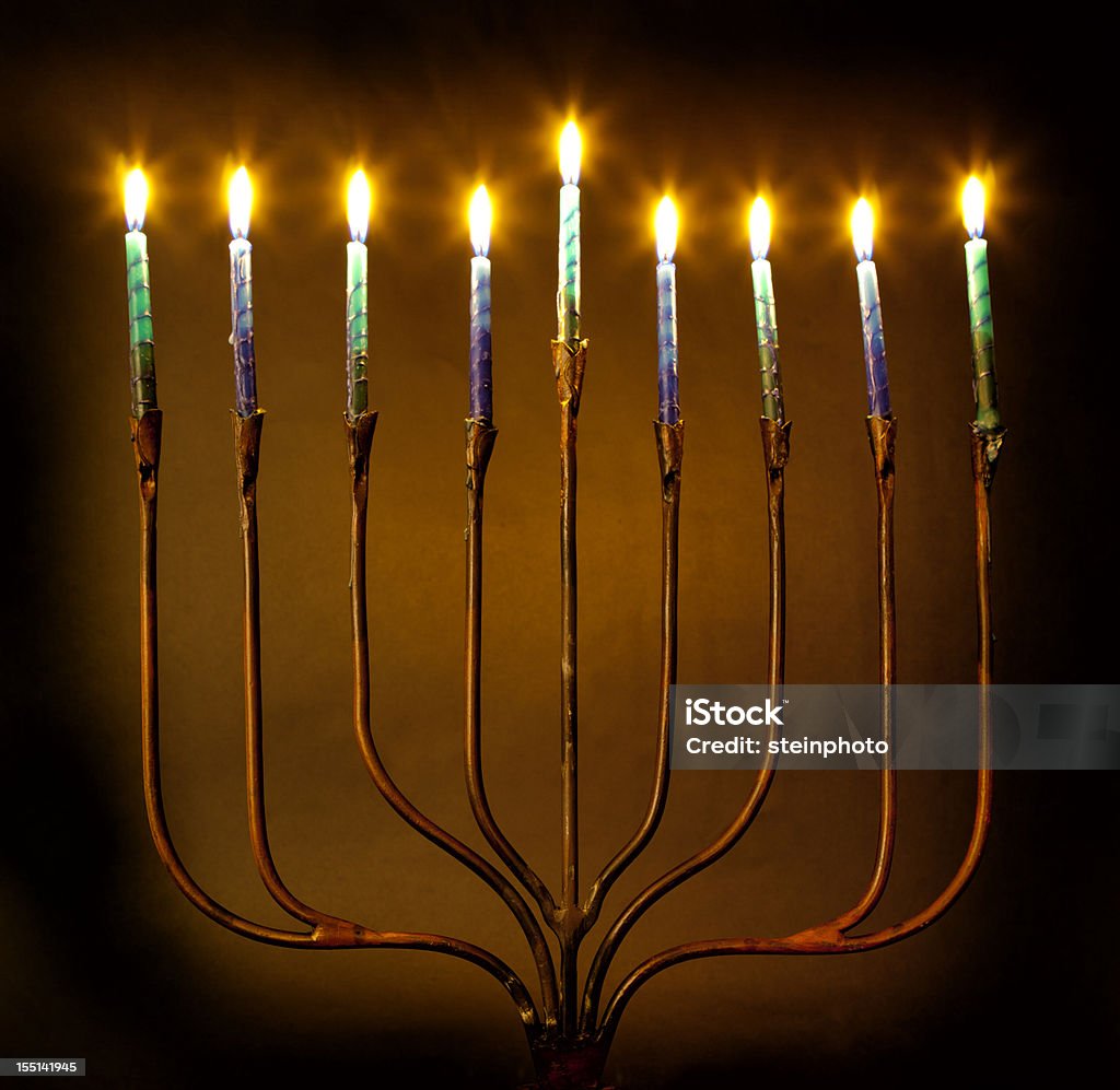 Hanukkah Menorah candele - Foto stock royalty-free di Hanukkah