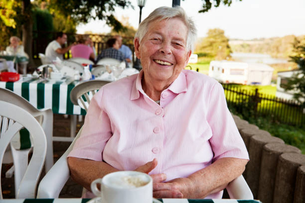 istock senior woman drinking coffee 155142077