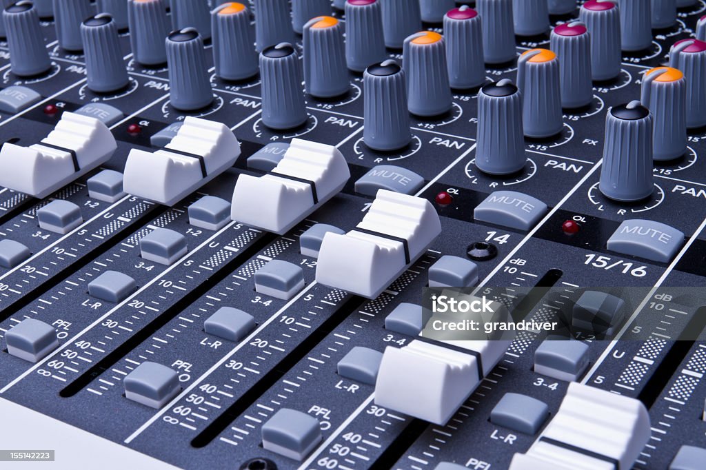 Профессиональная Цифровая звук и регистрация Console - Стоковые фото Аудиооборудование роялти-фри