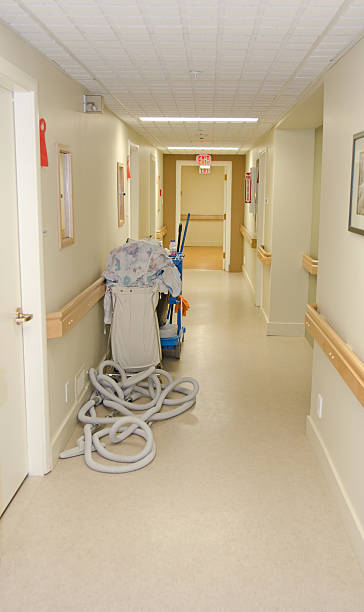 istock Senior's Hallway With Cleaning Equipment 155142293