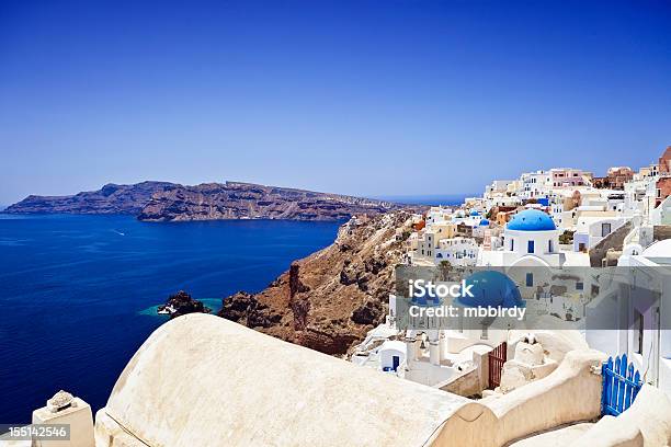 Santorini Famose Chiese - Fotografie stock e altre immagini di Santorini - Santorini, A forma di croce, Ambientazione esterna