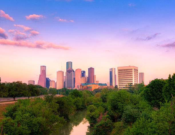 Houston downtown View of Houston Downtown. Houston, Texas, USA. houston skyline stock pictures, royalty-free photos & images