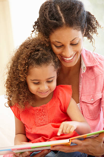 istock Mother and daughter reading a book together 155142742