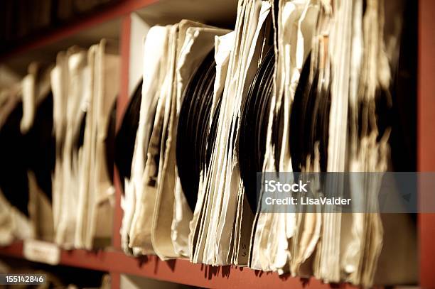 Vintage Vinyl Records Stock Photo - Download Image Now - Record - Analog Audio, Recording Studio, Old-fashioned