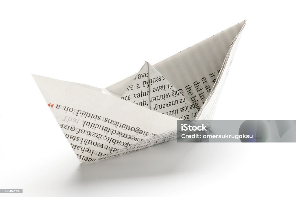 Papier-Schiff - Lizenzfrei Origami Stock-Foto