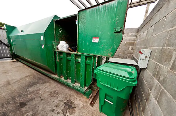 Photo of Commercial Dumpster With Compactor