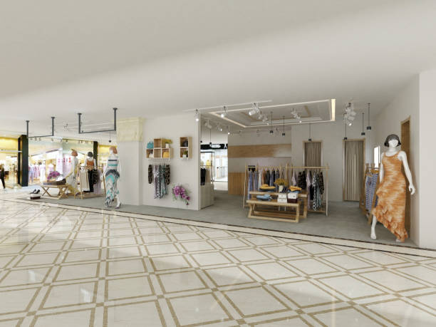 istock Modern fashion shop, 3d rendering. 1551429260
