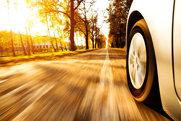 istock view from side of fast moving car 155142941