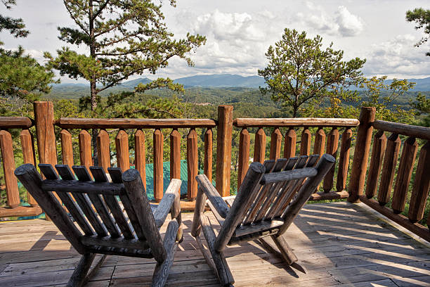 istock Rocking Chair Solitude with a Mountain View 155142946