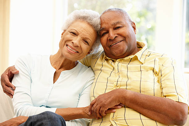 istock Senior African American couple at home 155143047