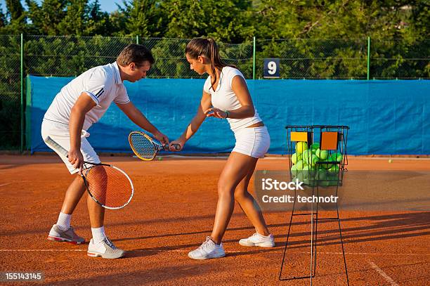 Tennislehrer Die Unterricht Stockfoto und mehr Bilder von Tennis - Tennis, Trainer, Ausbilder