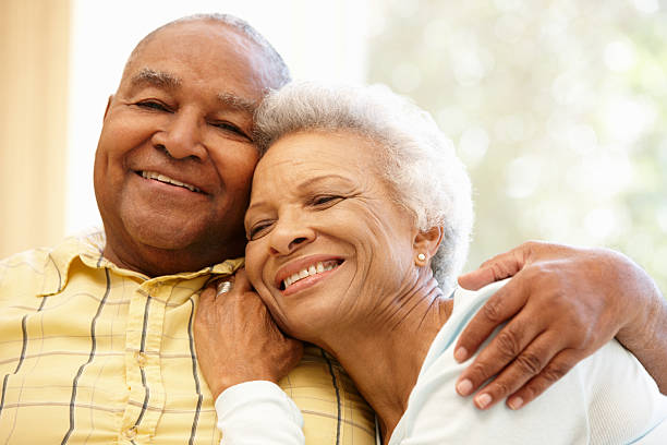 istock Senior African American couple at home 155143159