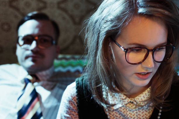 istock nerd couple in the office 155143507