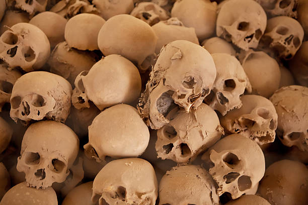 istock Human skull on the layer of dust 155143982