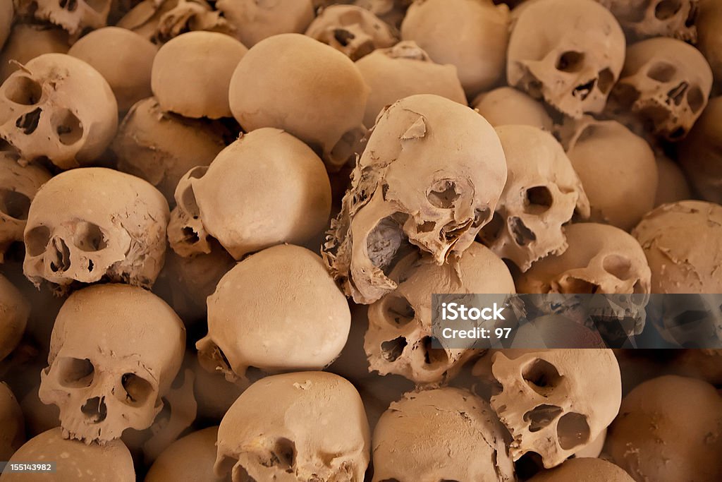 Human skull on the layer of dust Mt Sinai Stock Photo