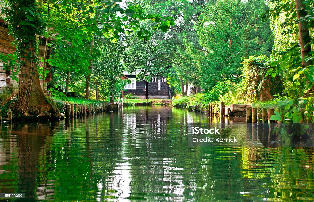 river Landschaft mit grünen Wald im Spreewald/Deutschland - Lizenzfrei Cottbus Stock-Foto