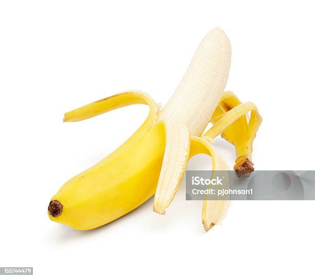 Banana - Fotografias de stock e mais imagens de Banana - Fruto tropical - Banana - Fruto tropical, Descascado, Alimentação Saudável