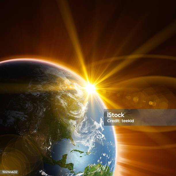 Ziemi I Słońca - zdjęcia stockowe i więcej obrazów Globus - Wyposażenie do nawigacji - Globus - Wyposażenie do nawigacji, Planeta Ziemia, Flara obiektywu