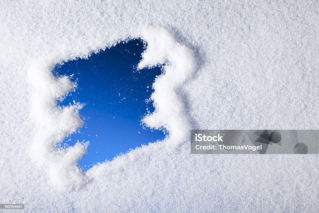 Blick durchs gefrorene Fenster - Lizenzfrei Arktis Stock-Foto