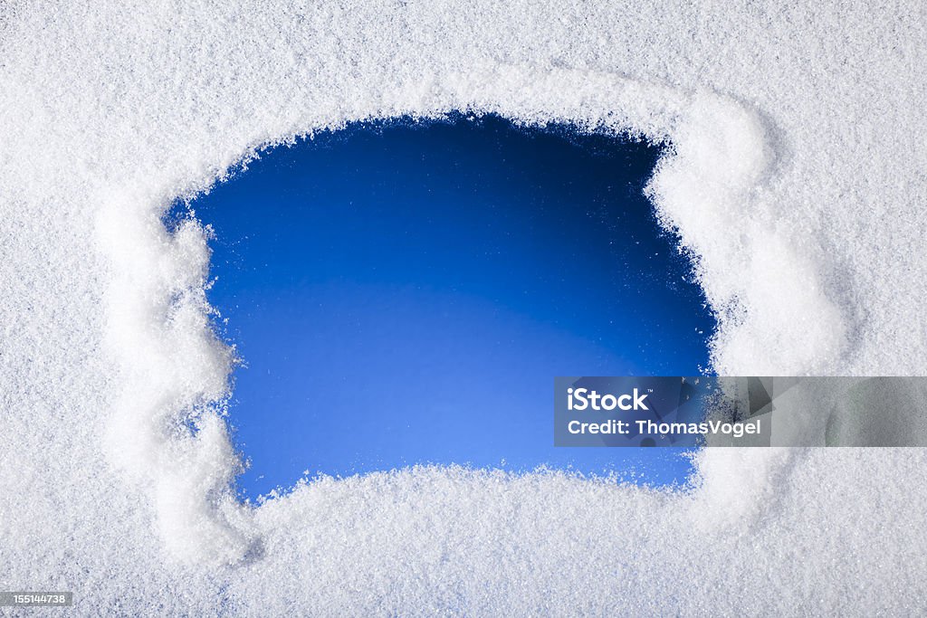 Looking through frozen window  Backgrounds Stock Photo