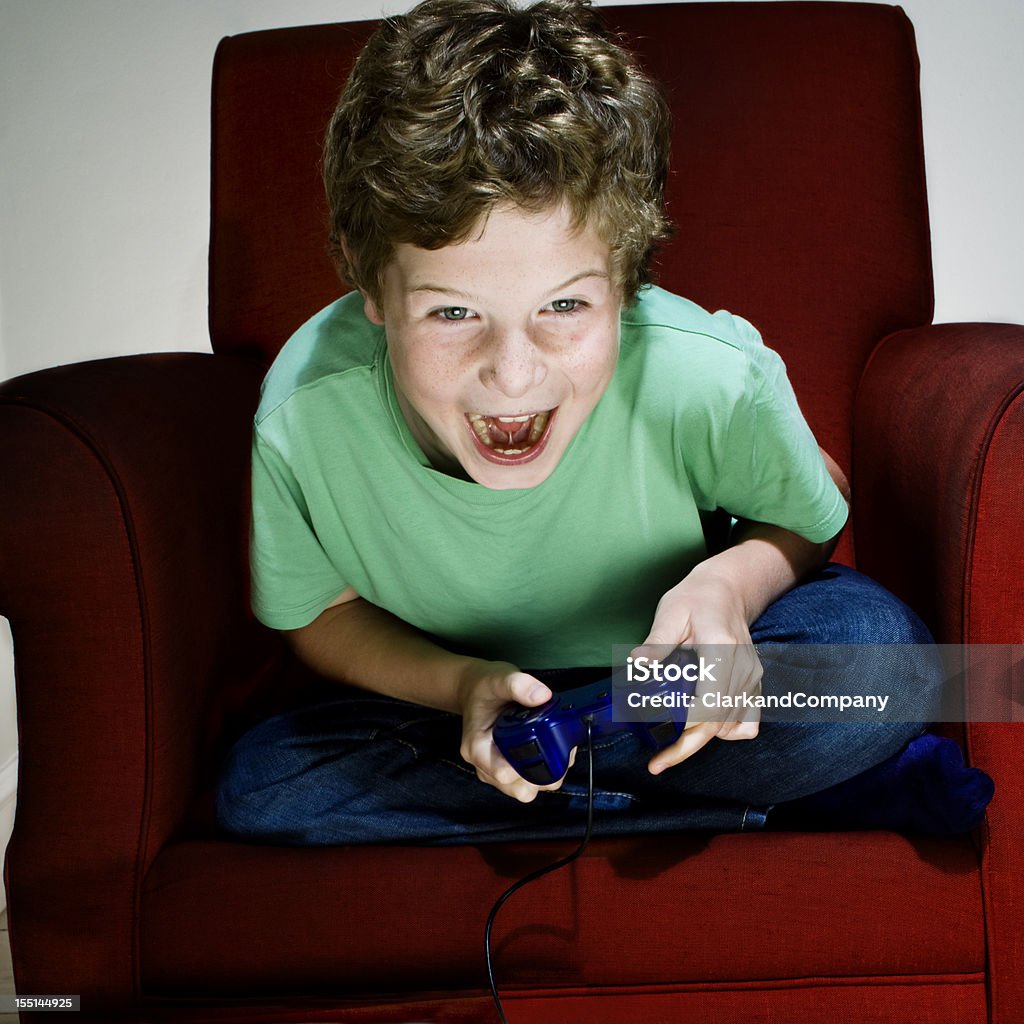 Entusiastas de vídeo Gamer menino - Foto de stock de Adolescência royalty-free