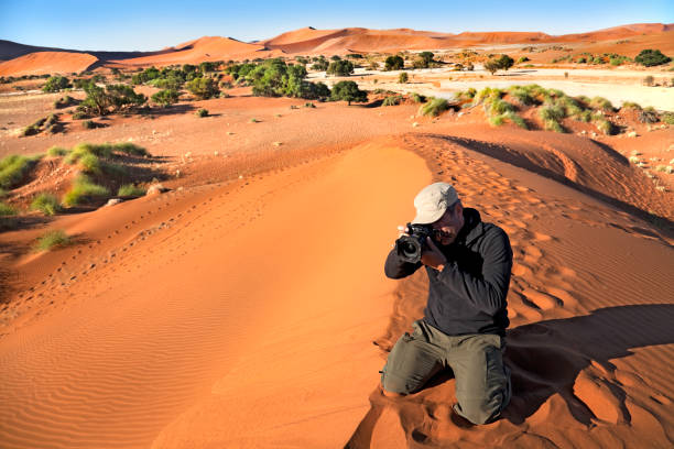 istock Tourist at Sossusvlei, Namibia 155144955