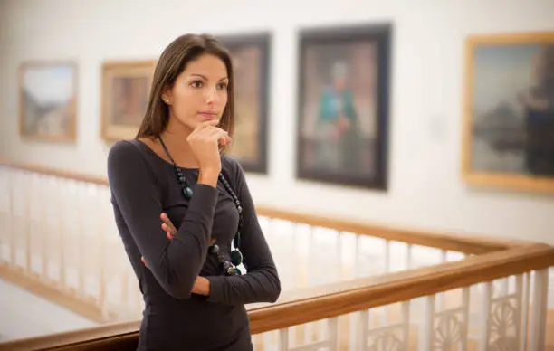 Photo of Reflective Woman in an Art Gallery (XXXL)