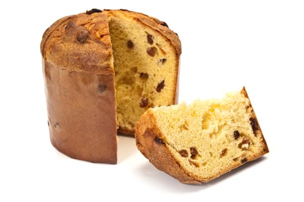 panettone - fruitcake christmas christmas cake food stock-fotos und bilder