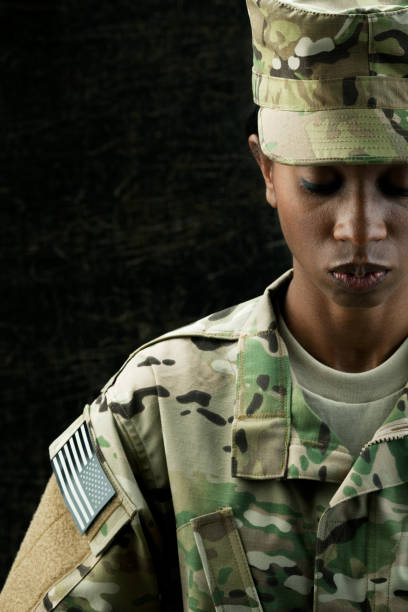 istock Female American Soldier in ACU 155145507
