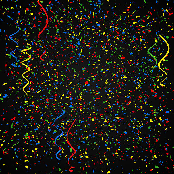 colorido confete - confetti new years day new year christmas imagens e fotografias de stock