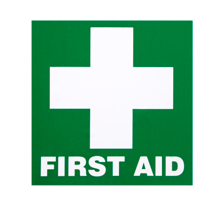 Photograph of a First Aid sign