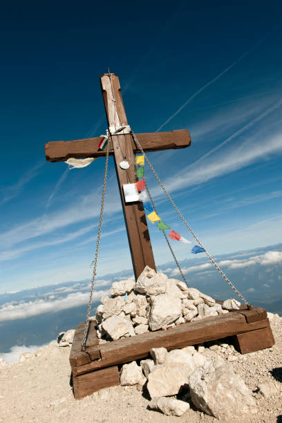 istock Wooden Cross on Mountain Mangrt Julian Alps 155146420
