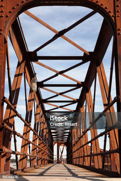 Metal And Iron Footbridge Stock Photo - Download Image Now - Letter X, Bridge - Built Structure, Rusty