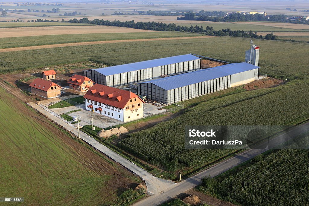 Aerial Foto von Food Processing Plant - Lizenzfrei Ansicht aus erhöhter Perspektive Stock-Foto
