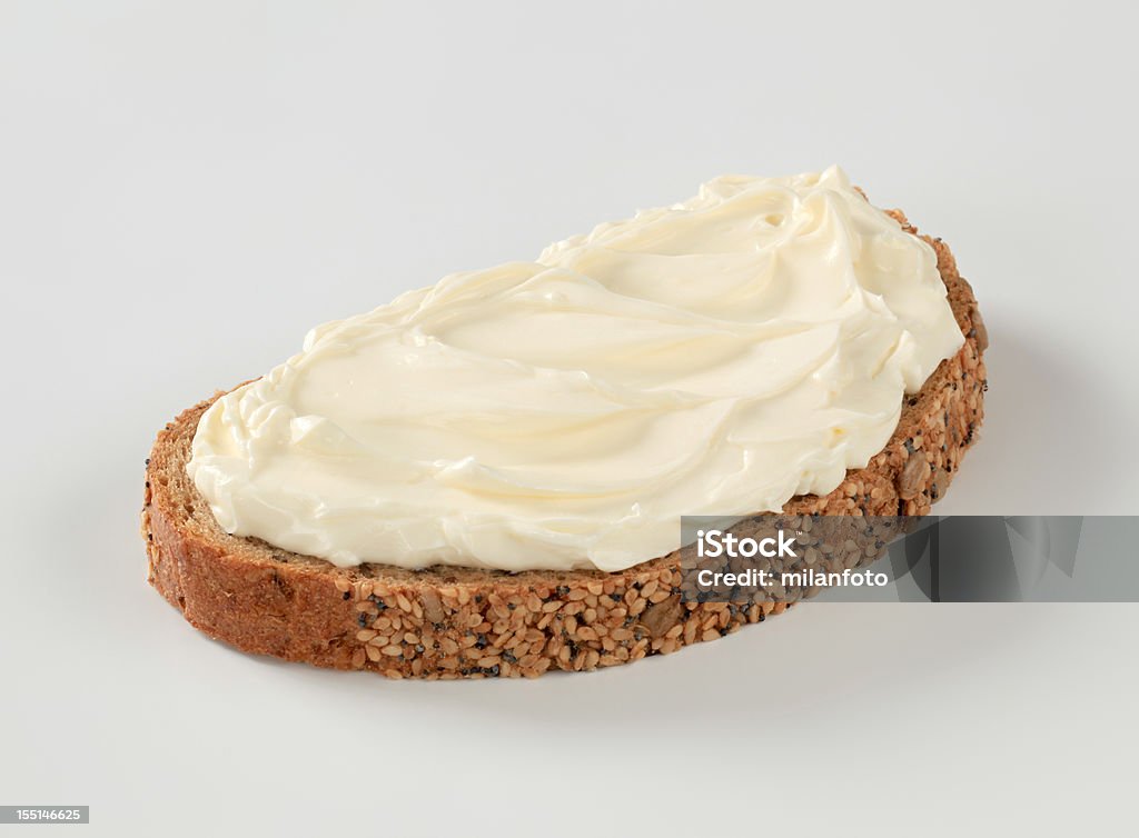 Brot und Käse-Auswahl - Lizenzfrei Schmierkäse Stock-Foto