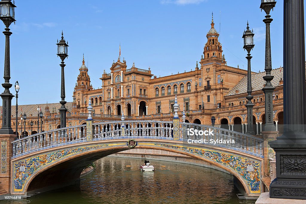 Espanhol edifício. Sevilha - Royalty-free Andaluzia Foto de stock