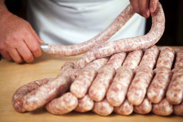 Homemade sausages.
