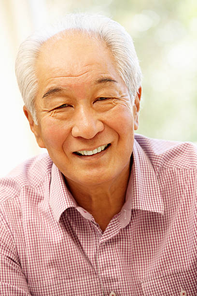 istock Senior Asian man at home 155147045