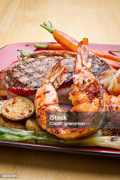 Steak And Shrimp Stock Photo - Download Image Now - Appetizer, Beef, Color Image