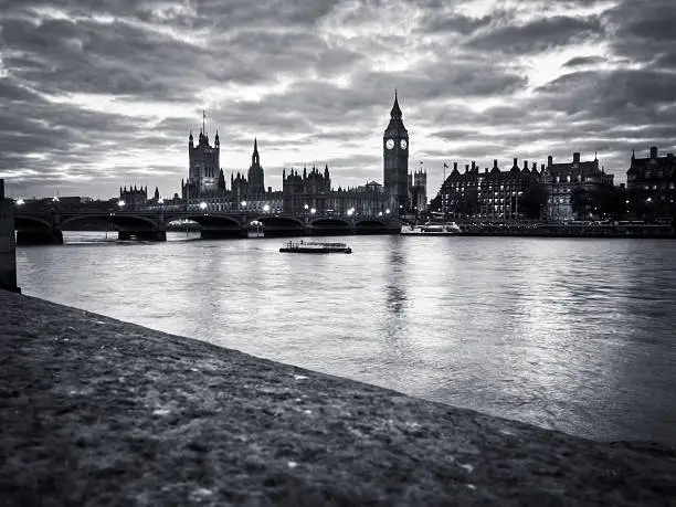 Photo of Big Ben And Houses Of Parliament, Black & White, London