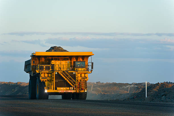 Coal Mining Truck on Haul Road  coal mine stock pictures, royalty-free photos & images