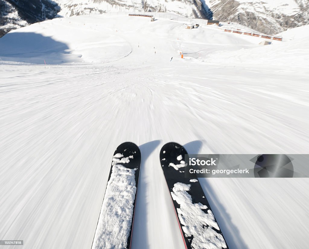 Ski Exhiliration - Foto de stock de Esquí - Deporte libre de derechos
