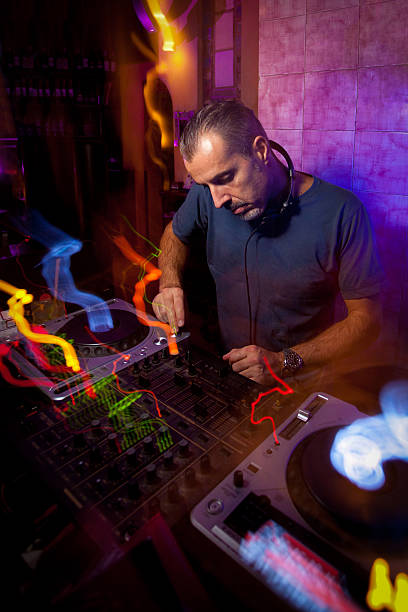 istock Male DJ in Nightclub, Long Exposure 155147865