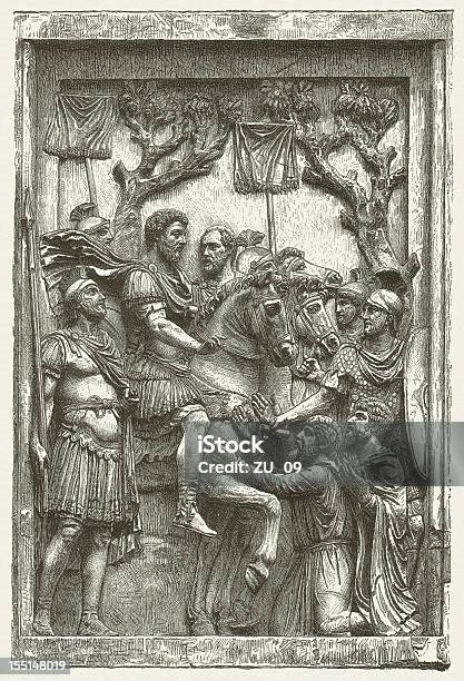 Marcus Aurelius From Arch Of Marcus Aurelius Rome Stock Illustration - Download Image Now