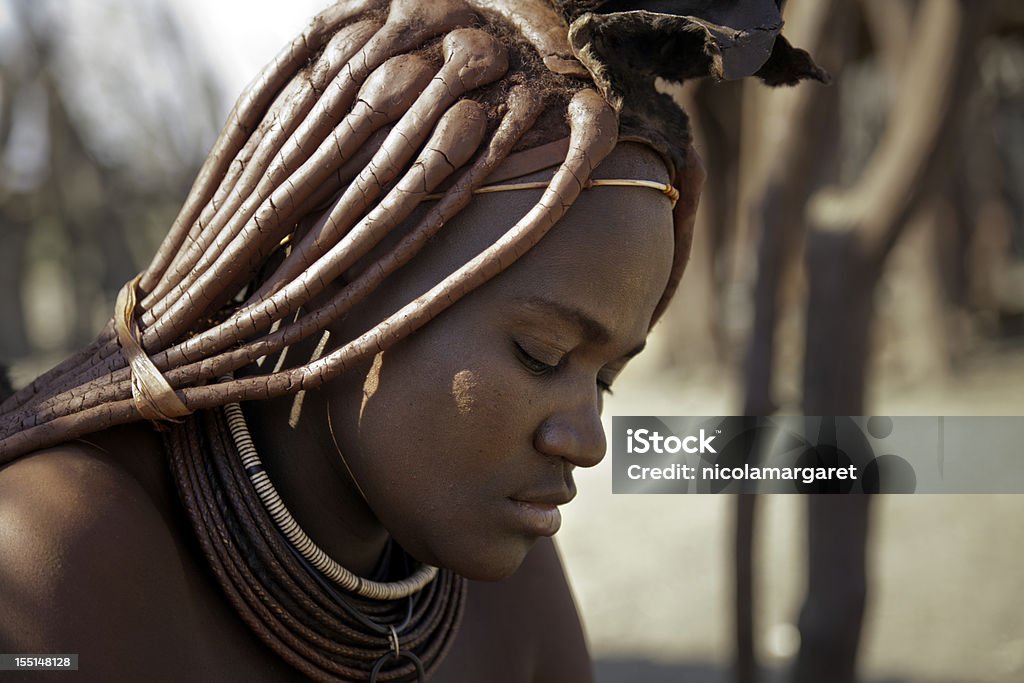 Beautiful Himba woman in Namibia  Himba Stock Photo